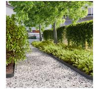 Lawn edging Black Stainless Steel 10x103cm 10-Pack Flexible Interlocking Borders