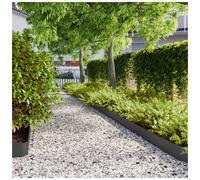 Lawn Edging Black Stainless Steel 15x103cm Flexible Garden Border 10pcs Set10