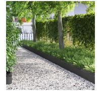 Lawn Edging Black Steel 103 x 22 cm 10 pieces Outdoor Garden Border Pack Durable
