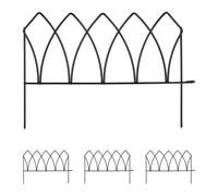 Lawn edging Decorative Fence Panels Gothic Design Weatherproof Mini Picket Fence