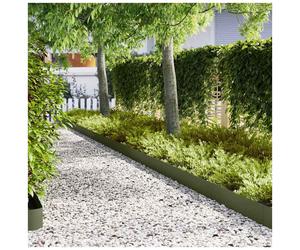 Lawn Edging Olive Green Cold Rolled Steel 100x20cm 20pc Outdoor Border Rustproof