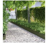 Lawn Edgings 10 pcs Olive Green 103 x 0.05 x 22 cm Steel