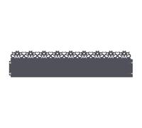Lawn Edging Pack of 10 Anthracite Steel 103 x 0.05 x 22 cm Mowing Edge Flower Bed Border Weatherproof for Garden Paths Patio with Plug-In System Flexible Separation and Boundary