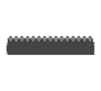 Lawn Edging Pack of 10 Black Steel 103 x 0.05 x 22 cm Weatherproof Flower Bed Border Mowing Edge Flexible for Garden Paths Patio with Plug-In System for Clear Separation and Boundary