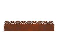 Lawn Edging Pack of 10 Rusty Flower Bed Edging Made of Weatherproof Steel 103 x 0.05 x 22 cm Mowing Edge Flexible for Garden, Patio, Walkway, Flower Bed Border, Path Boundary, Palisade, Landscaping