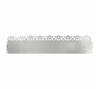 Lawn Edging Pack of 10 Silver Galvanised Steel 103 x 0.05 x 22 cm Mowing Edge Flower Bed Edging Flexible Weatherproof for Garden Patio Walkway Palisade Flower Bed Border Separation