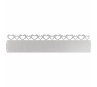 Lawn Edging Pack of 20 Silver Stainless Steel 103 x 0.05 x 22 cm Flower Bed Border Mowing Edge Weatherproof Flexible for Garden Patio Path Border and Lawn Separation with Plug-In System