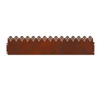 Lawn Edging Pack of 30 Rusty Weatherproof Steel 103 x 0.05 x 22 cm Mowing Edge Flower Bed Border Flexible Plug-in for Garden Paths Patio Lawn Border with Robust Palisade