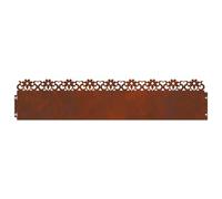 Lawn Edging Pack of 30 Rusty Weatherproof Steel 103 x 0.05 x 22 cm Mowing Edge Flower Bed Border Path Border Palisade Borders Flexible Edging for Garden Patio