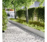 Lawn Edging Pack of 50 Silver Galvanised Steel 100 x 0.05 x 30 cm Garden Edging for Flower Bed Edging, Lawn Edging, Mowing Edge, Flower Bed Border, Path Border, Palisade, Patio, Garden