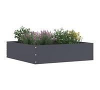 Lawn Edging Pack of 6 Anthracite Steel 50 x 50 x 13 cm Weatherproof for Garden Flower Bed Edging Mowing Edge Path Limiter Palisade and Patio Flexible Flower Bed Border