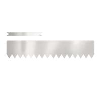 Lawn Edging Stainless Steel Pack of 50 100 x 0.05 x 20 cm Silver Flower Bed Edging Mowing Edge with Plug-In System for Garden Patio Walkway, Weatherproof, Rustproof, Stable