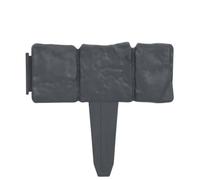 Lawn Edging Stone Look Plastic 41 Pieces 10 m Length with Ground Spike Plug-In System for Flower Bed Edging Mowing Edge Flower Bed Border and Flexible Path Limiting in the Garden Patio and Landscaping