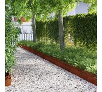Lawn Edging Weathering Steel 20pcs 103x0.05x22cm Steel Garden Border Edging Rust