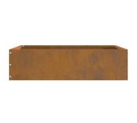 Lawn Edging Weathering Steel 50x50x13cm Black Square Garden Border Durable Edge