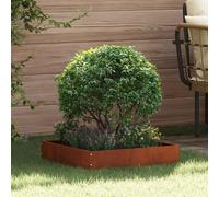 Lawn Edging Weathering Steel 50x50x13cm Steel Square Garden Border Edge Durable