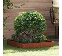 Lawn Edging Weathering Steel 60 x 60 x 13 cm Outdoor Rustic Steel Border Garden