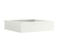 Lawn Edging White Steel 50x50x13cm Square Modern Garden Border Outdoor Durable.