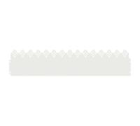 Lawn Edging White Steel Pack of 20 103 x 0.05 x 22 cm with Flexible Plug-In System for Flower Bed Border, Mowing Edge, Path Limiting, Palisade and Garden Separation Outdoors