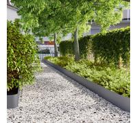 vidaXL Lawn Edgings 10 pcs Anthracite 20x103 cm Cold-rolled Steel