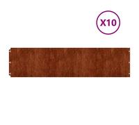 (25 x 103 cm/ 10 pcs) vidaXL Lawn Edgings Garden Edging Outdoor Grass Border Flexible Corten steel