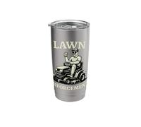 Lawn Enforcement Riding Mower Dad Humor Stainless Steel Insulated Tumbler