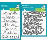 Lawn Fawn Big Scripty Words Stamp and Die Set - Two item Bundle