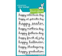 Lawn Fawn Celebration Scripty Sentiments 4X6 Clear Stamp Set