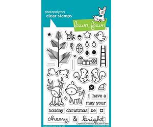 Lawn Fawn Cheery Christmas 4"x6" Clear Stamps LF1216