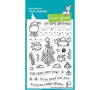 Lawn Fawn Christmas Fishes 4X6 Clear Stamp Set