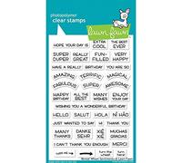 Lawn Fawn Clear Stamp Set Reveal Wheel Sentiments Set of 38 | 4" x 6"