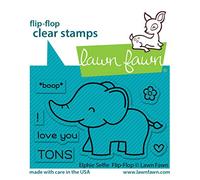 Lawn Fawn Clear Stamps 3"X2"-Elphie Selfie Flip-Flop