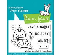 Lawn Fawn Clear Stamps 3'X2'-Winter Narwhal