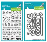 Lawn Fawn Crazy Antics 4"X6" Clear Stamp Set and Coordinating Dies, 2 Item Bundle, LF2336, LF2337