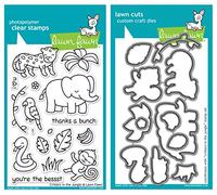 Lawn Fawn Critters in the Jungle Stamp and Die Bundle - Two Items