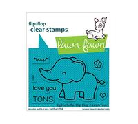 Lawn Fawn Elphie Selfie Flip-Flop 2X3 Clear Stamp Set