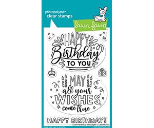 Lawn Fawn Giant Birthday Messages 4X6 Clear Stamp Set