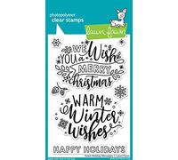 Lawn Fawn Giant Holiday Messages 4X6 Clear Stamp Set