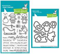 Lawn Fawn Ho-Ho Holidays Clear Stamps and Coordinating Dies - Bundle of 2 Items (LF2029, LF2030)