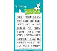 Lawn Fawn LF3509 Henry's Build-A-Sentiment: Family 3X4 Clear Stamp Set