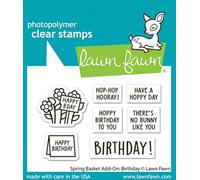 Lawn Fawn LF3661 Spring Basket Add-On: Birthday 2X3 Clear Stamp Set