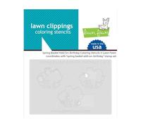 Lawn Fawn LF3663 Spring Basket Add-On: Birthday Coloring Stencils