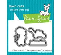 Lawn Fawn LF3751 I Love You Mower Lawn Cuts Dies
