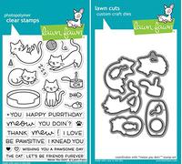 Lawn Fawn Meow You Doin' Stamp and Die Set - Two Item Bundle