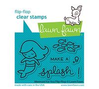 Lawn Fawn 'Mermaid for You' 4X6 and 2X3 - Flip-Flop Clear Stamp, Cutting Die, Clear Stamp & Cutting Die Bundle