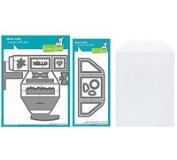 Lawn Fawn Platform Pop-Up Interactive Die and Add-on Die (LF2792 LF2793) Plus 1 Die Storage Envelope, Bundle of 3 Items