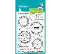 Lawn Fawn Reveal Wheel Circle Sentiments 4X6 Clear Stamp Set