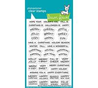 Lawn Fawn Reveal Wheel Holiday Sentiments 4X6 Clear Stamp Set