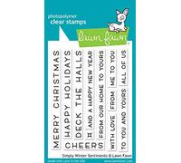 Lawn Fawn Simply Winter Sentiments 3X4 Clear Stamp Set