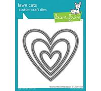 Lawn Fawn Stitched Heart Stackables Custom Craft Dies